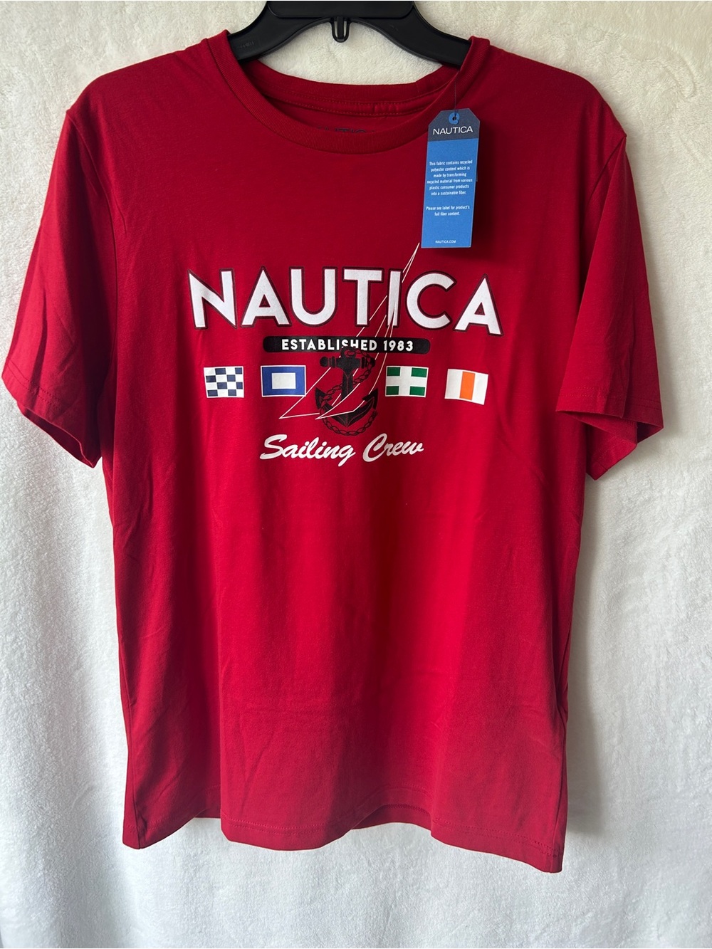 Nautica Red Sailing Crew Graphic Short Sleeve Tee